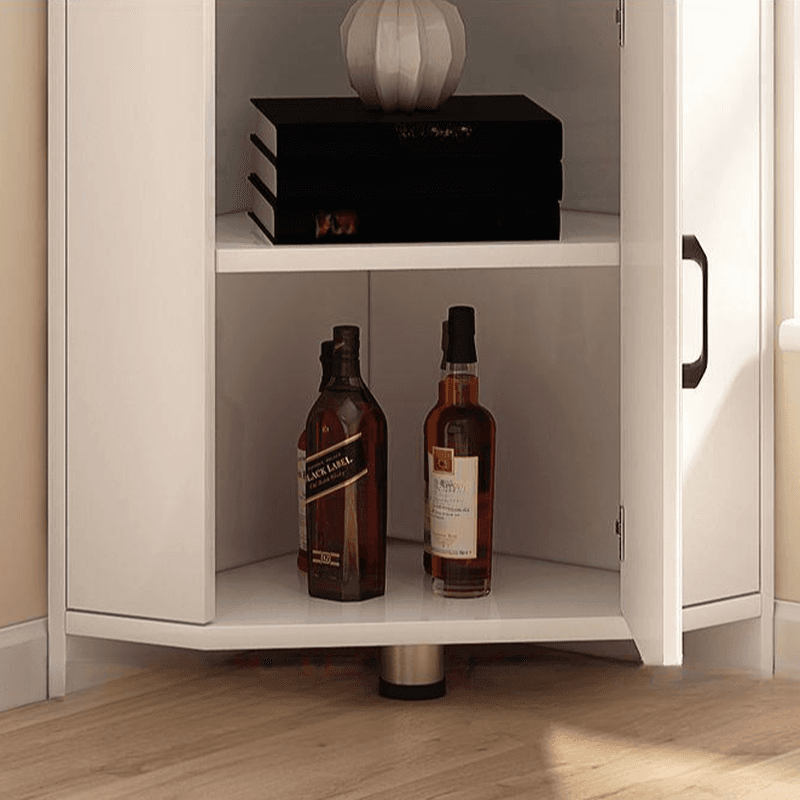 Gray/Wood Grain Unattached Accent Cabinet with Engineered Wood for Living Room thumbnail 12