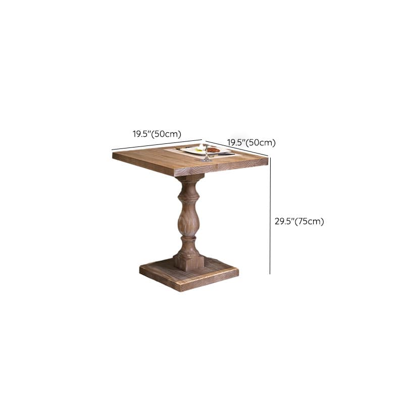 Standard Height 2 Seater Traditional Natural Pedestal Wood Kitchen Table thumbnail 14