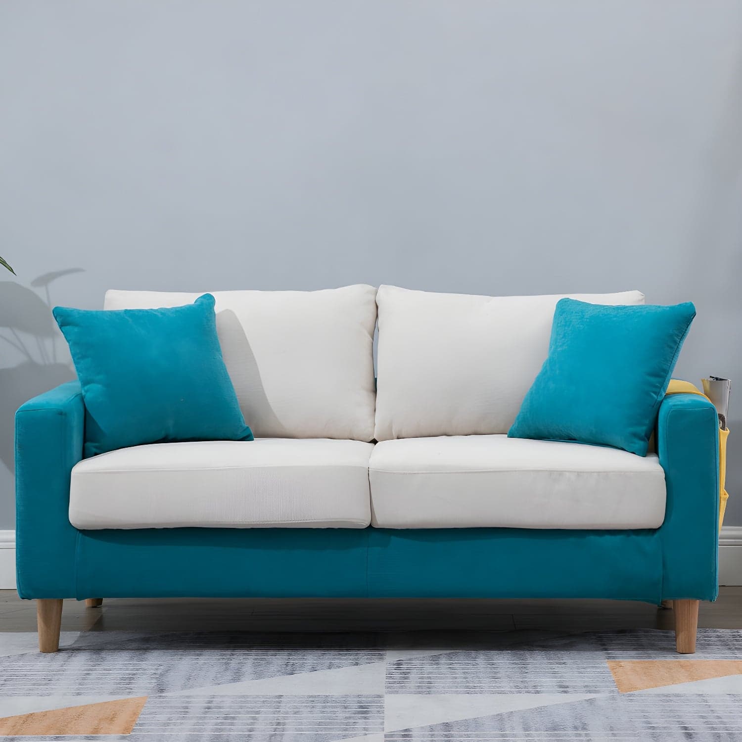 Beige Modern Farmhouse Cushions Standard Sofa 21.65"High Square Arm Sofa thumbnail 16