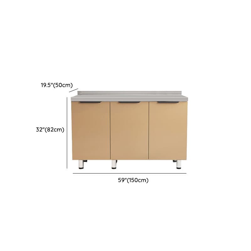 Cocoa Wide Microwave Storage Cabinet with Alloy Countertop thumbnail 10