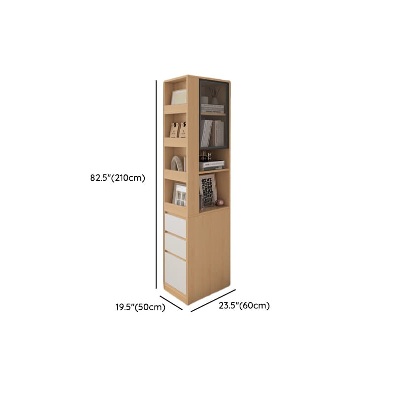 Modern Simple Style Rectangular Decorative Cabinet with 4 Exterior Shelves, Lumber Countertop in Wood Color, Soft Close Drawer, and Stain Resistant thumbnail 12