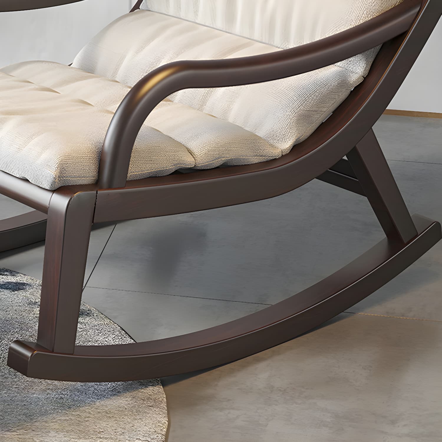 Reclining Solid Wood Living Room with Dark Legs Traditional Rocking Chair thumbnail 13