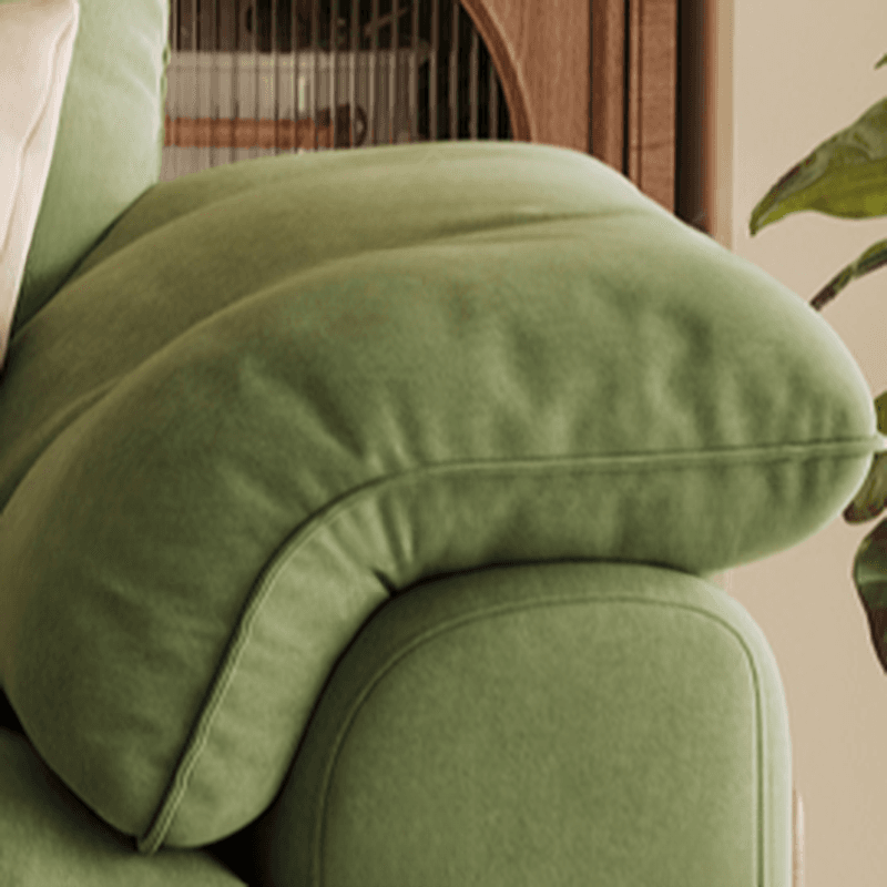 Straight Dark Green Sofa, Seats 2/1-seater, Horizontal Orientation, Button-tufted thumbnail 4