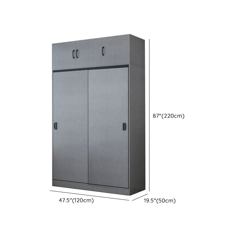 Dove Grey Modern Timber Wardrobe with Self-supporting Design, Soft Close Features, and Clothing Rod thumbnail 12