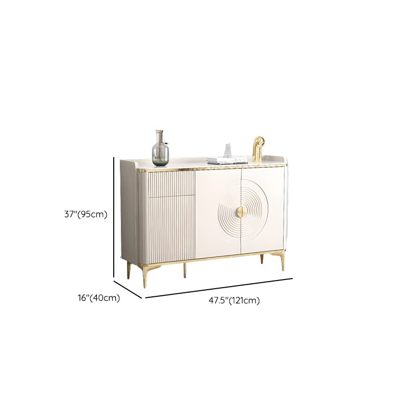 Glam Free Standing Utility Storage Cabinet for Parlor with Sintered Stone Countertop thumbnail 14