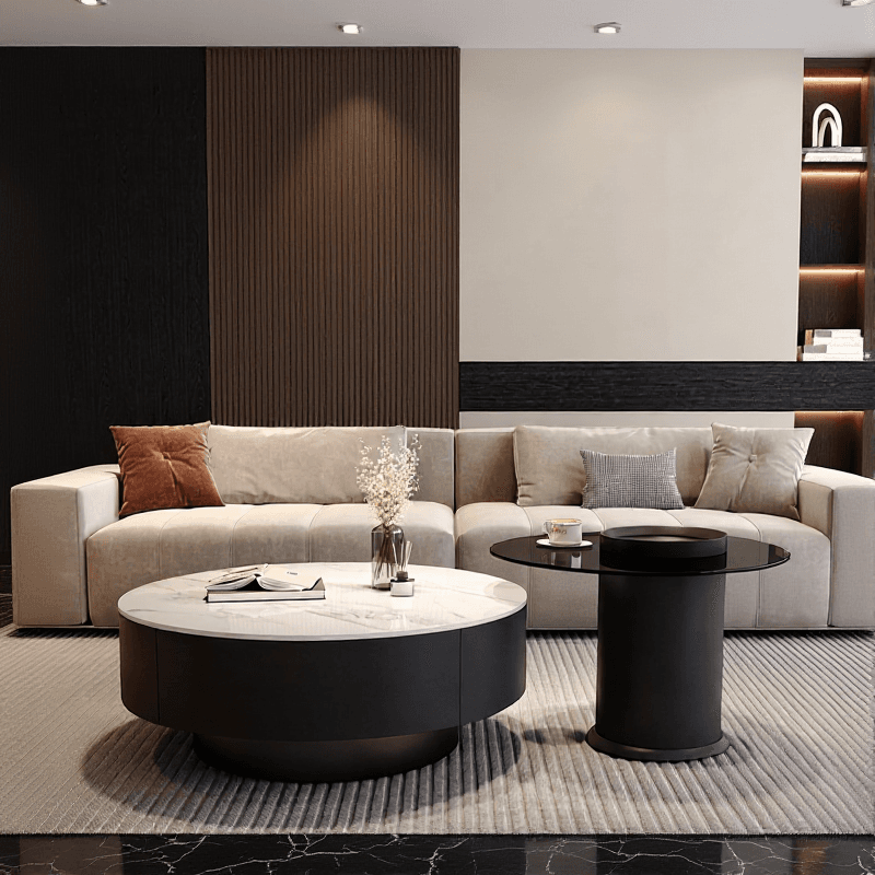 Orbicular Nested Board Game Coffee Table with 1 Drawer for Foyer thumbnail 8