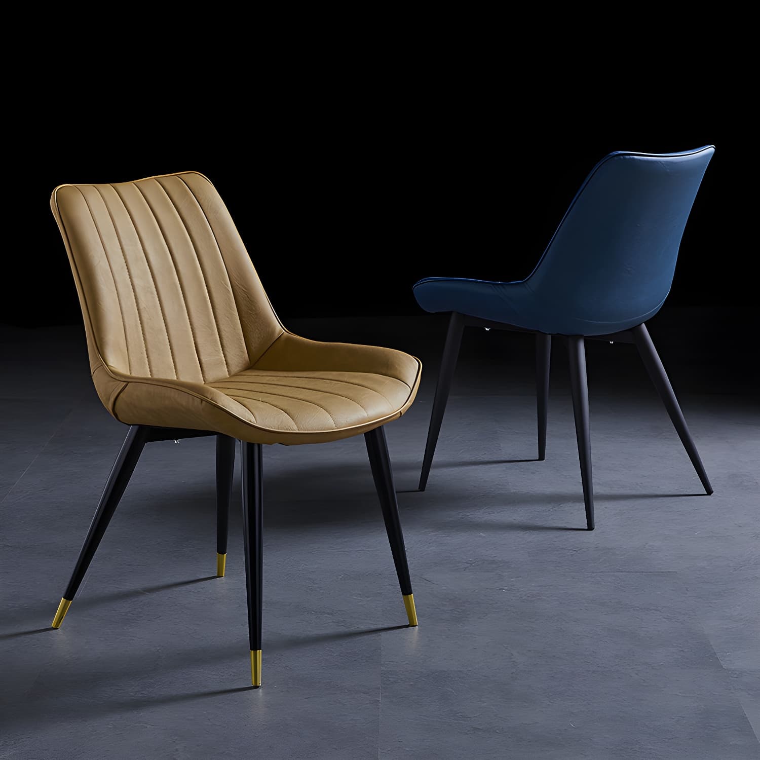 Scandinavian Leather Restaurant Side Chair Matte Finish Parsons Dining Chair thumbnail 22