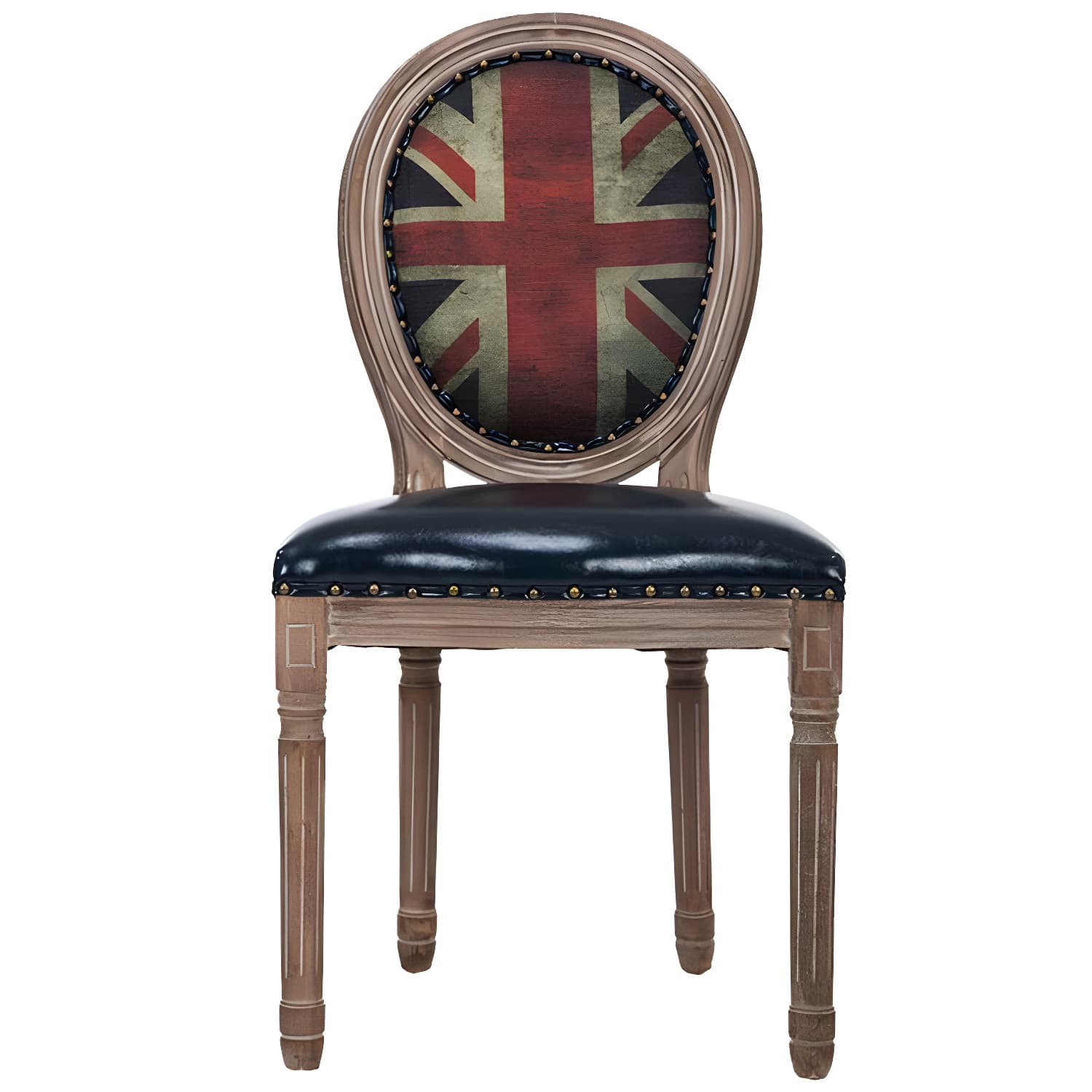 Solid Wood Country Style Dining Room Chair Matte Finish King Louis Back Side Chair thumbnail 5