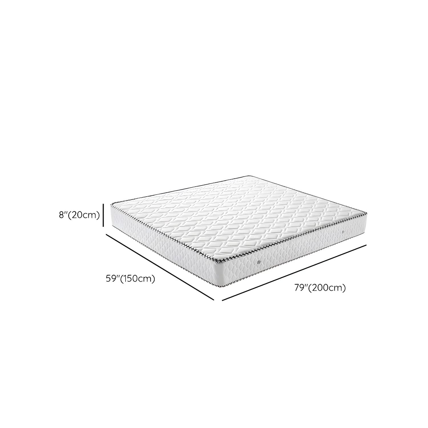 Scandinavian Solid Wood Platform Bed 9.8" H Bed Frame with Mattress thumbnail 16