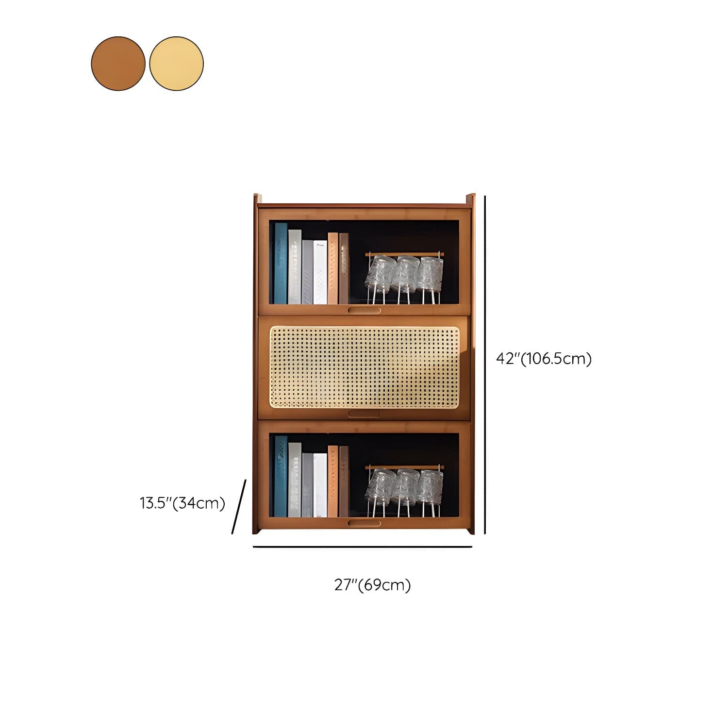 Minimalistic Solid Wood Accent Cabinet Rectangle Storage Cabinet thumbnail 14