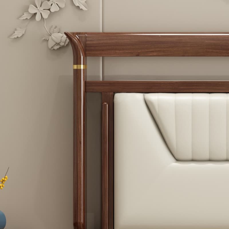 Trendy Panel Headboard in Natural Wood with No Distressing, Rectangle Shape for King/Queen/Full Bed, Featuring Sponge Upholstery and Standard Height thumbnail 8