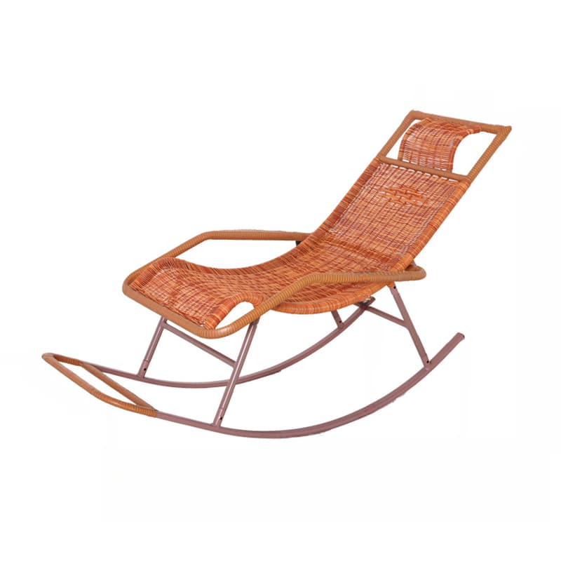 Ergonomic Wicker Front Porch Rocking Chairs with Rear Back, Stationary thumbnail 24