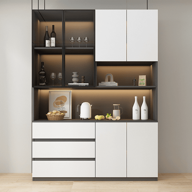 Two Toned Unclosed & Self-supporting Wide Sideboard with 2 Shelves & Benchtop thumbnail 14