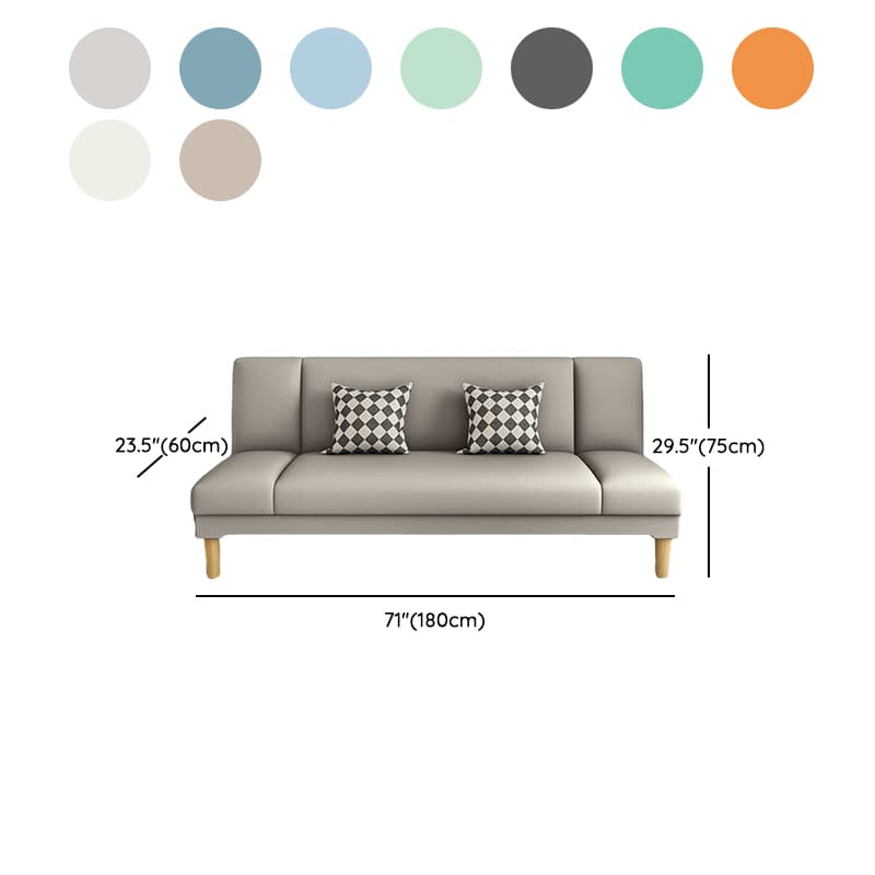 Scandinavian Armless Sleeper Sofa, Light Wood, Foam Filling, Includes Pillows thumbnail 27