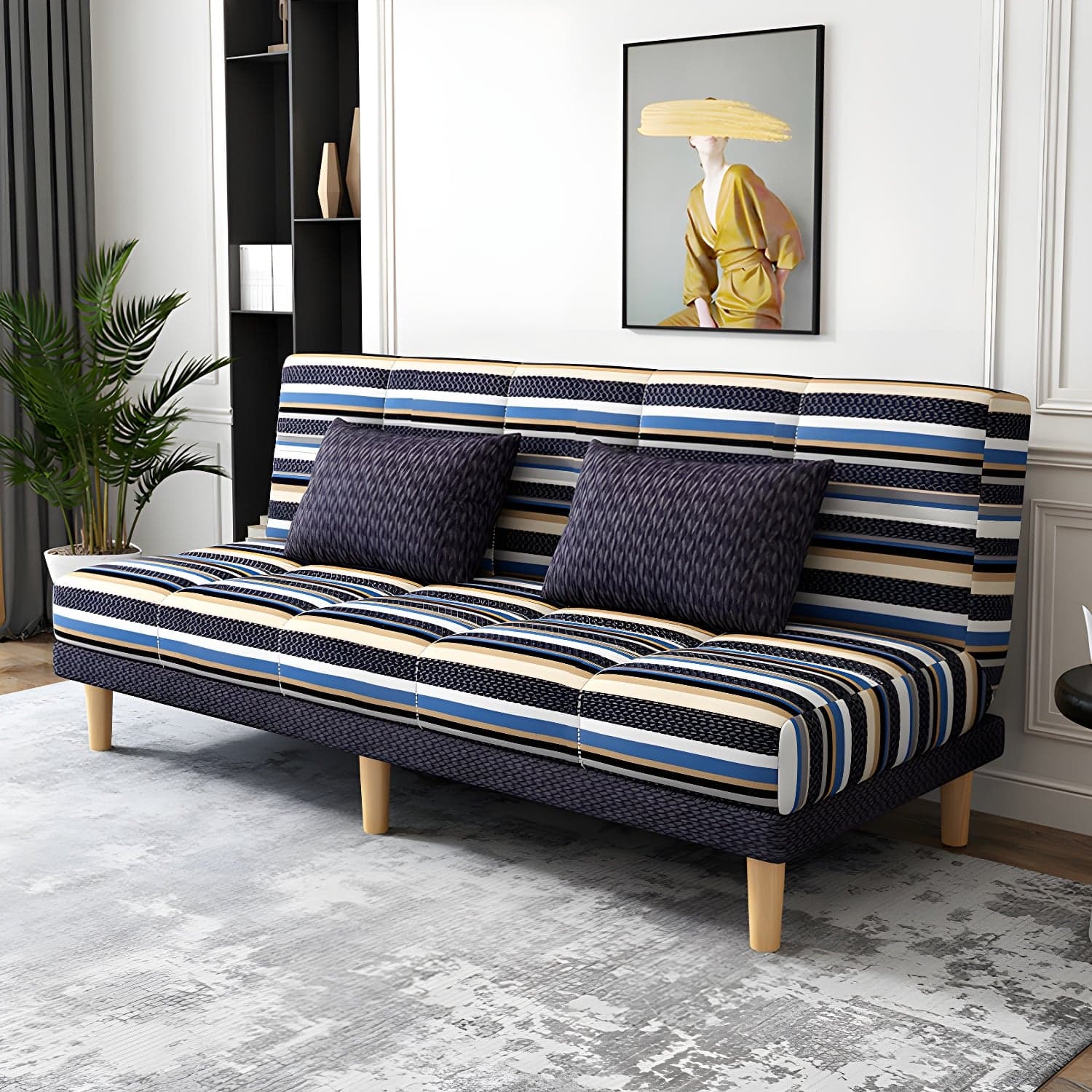 Contemporary Armless Standard Sofa Bed Dual Purpose Sofa for Living Room thumbnail 17