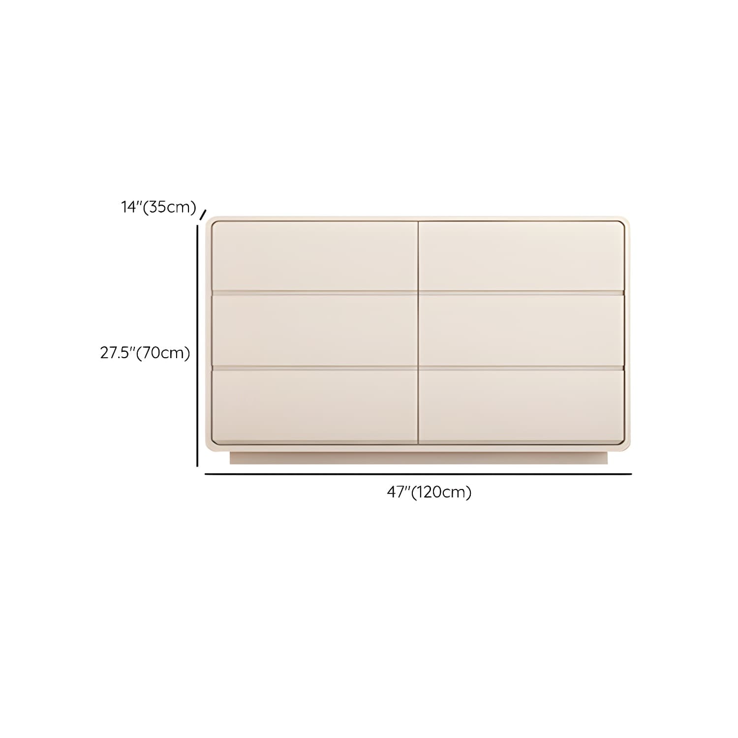 Modern White Double Dresser with Drawers and Soft Close Glides thumbnail 16