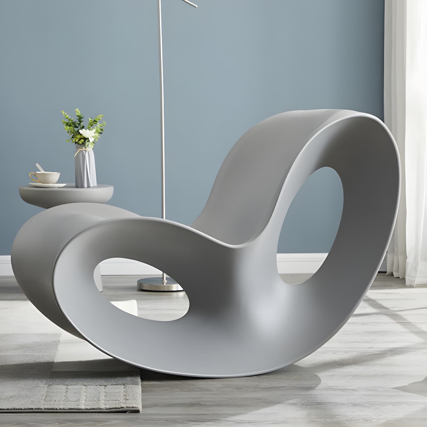 Contemporary Rocking Accent Chair Plastic & Acrylic Rocker Chair - image 21