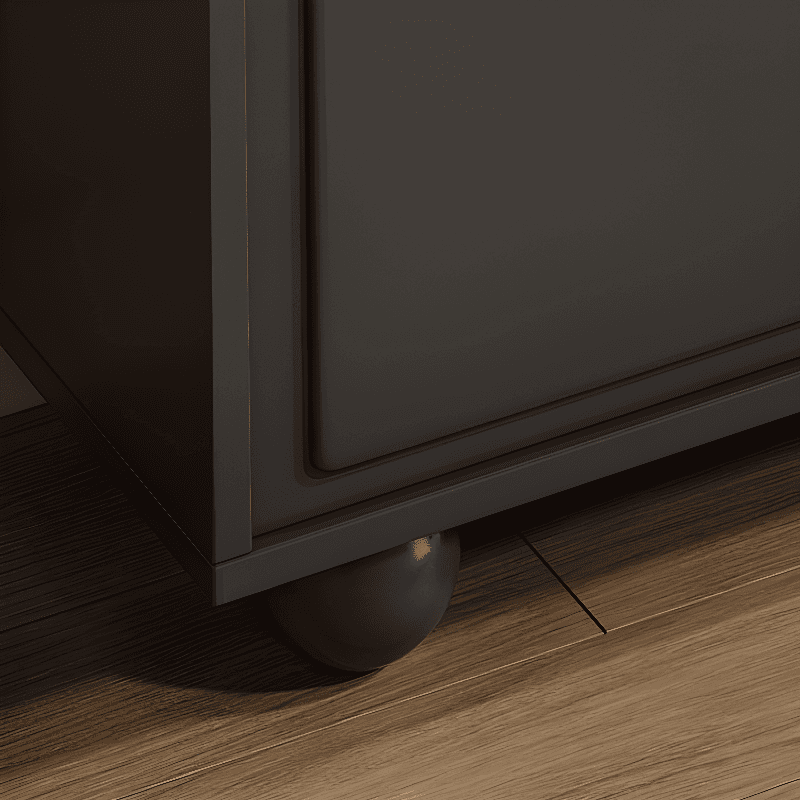 Midnight Black Modern Sideboard with 3 Drawers, Standard Size, 1 Shelf, Larder Storage, and 2 Doors thumbnail 6