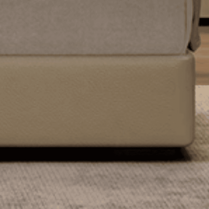 Light Gray Storage Included Panel Bed with 3 Storage Boxes, Natural Wood Frame, and Sponge Upholstery thumbnail 4