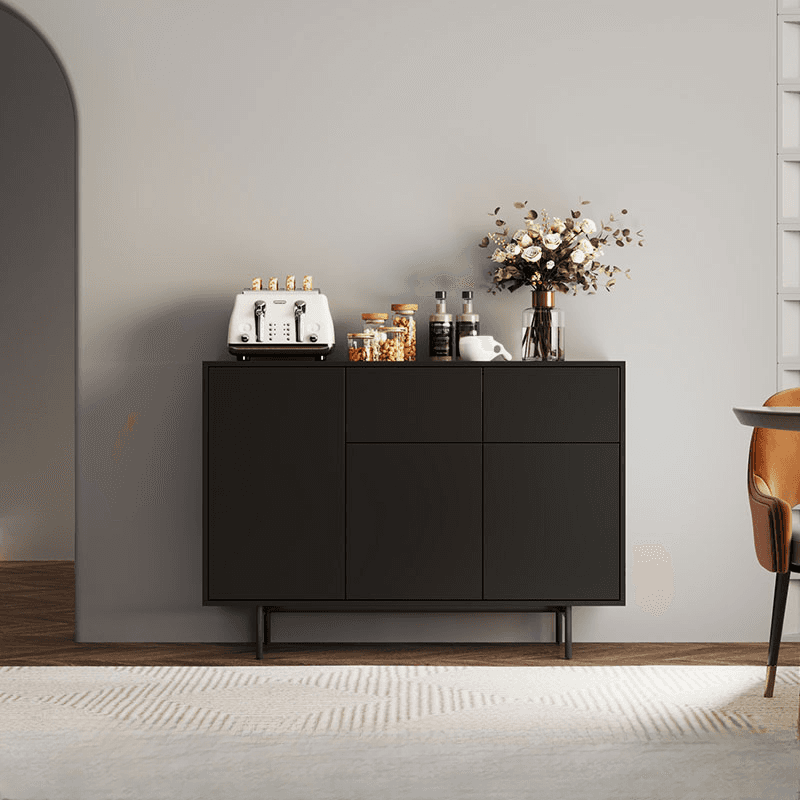 Ground Design Narrow Server with 2 or 1 Drawer, Drawers Storage, Alterable Shelf, and 3 or 2 Doors Tabletop thumbnail 14