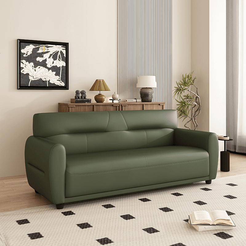 Dark Gray/Sage/Off-White Standard Sofa with Armrest for Drawing Room thumbnail 4