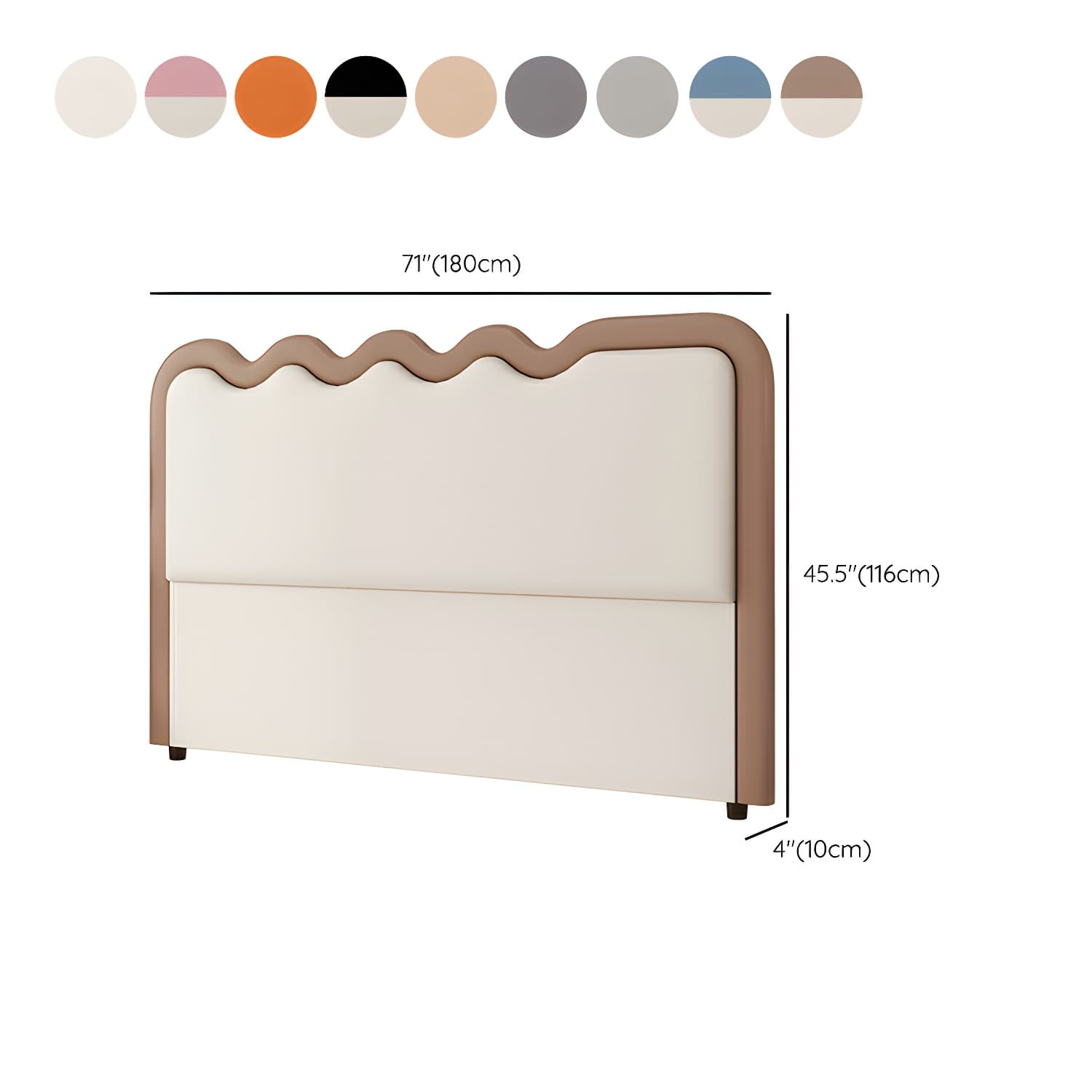 Modern Upholstered Panel Headboard with Leather Upholstery and Rectangular Shape thumbnail 22