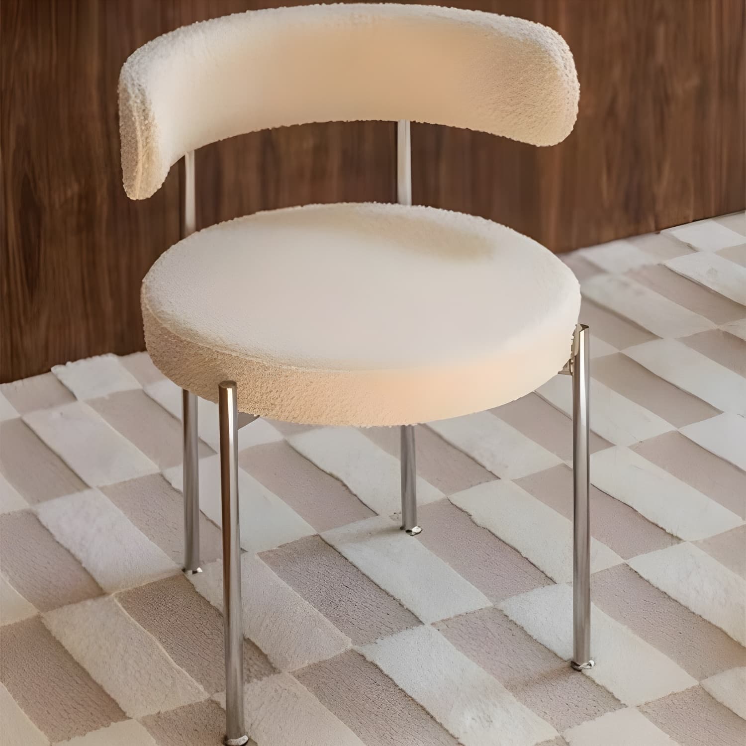 Modern Style Upholstered Side Chair Open Back Dining Chair for Dining Room thumbnail 6