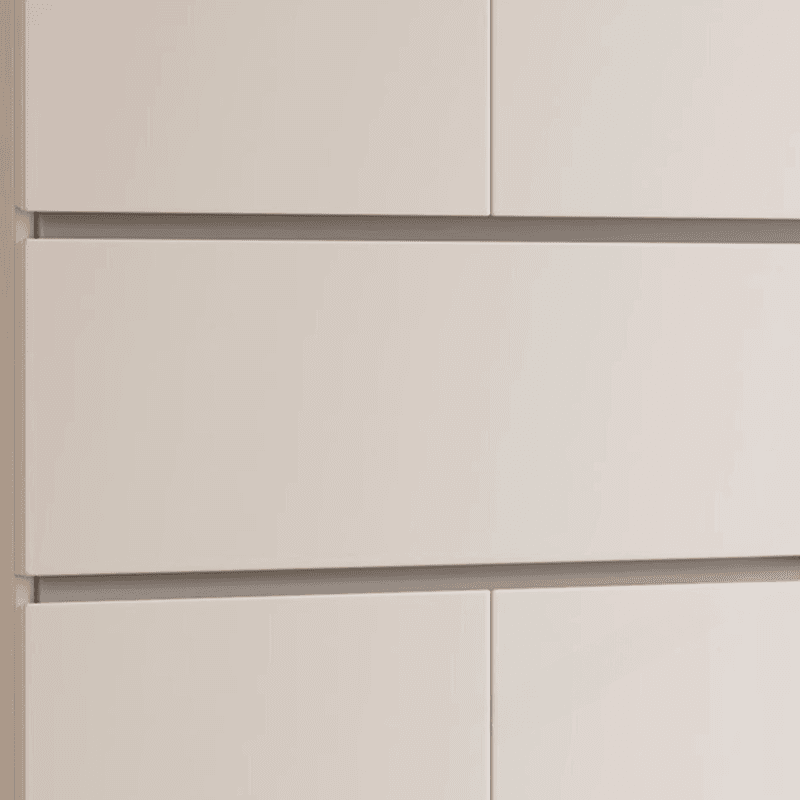 Chalk Minimalist Wood Cabinet Armoire with Soft Close Drawer and Door, Interior Shelves, and Clothing Rod thumbnail 7