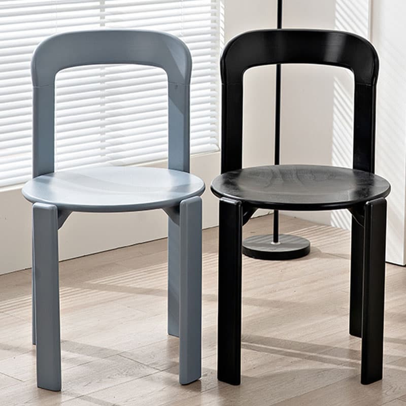 Scandinavian Natural Wood Armless Kitchen Chair 15.3inch Wide Non-Swivel 1 Piece thumbnail 10