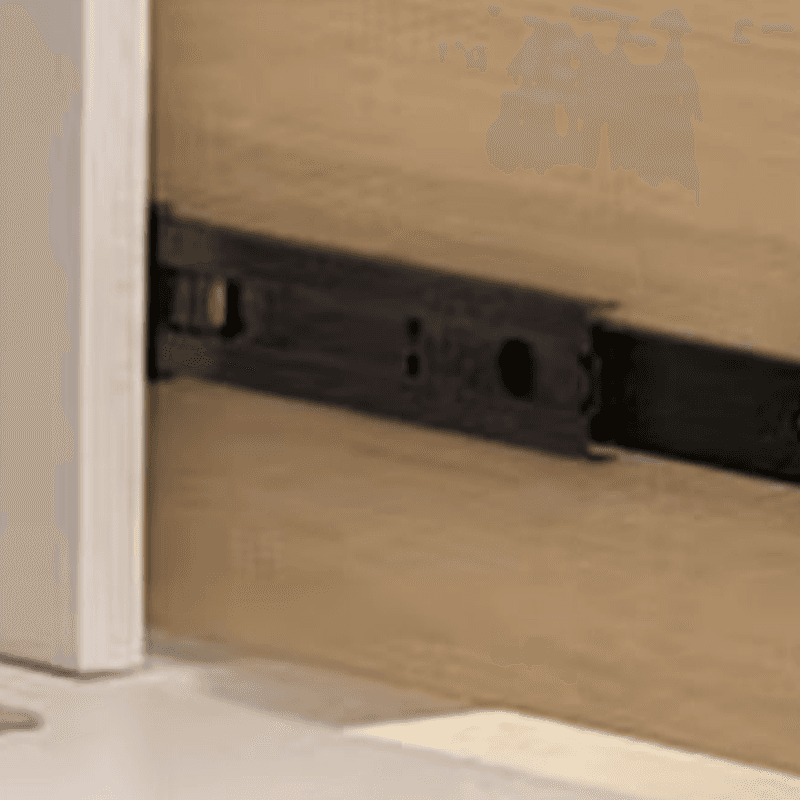 White Wall Hung Art Deco TV Stand with 2 Drawers, 2 Cabinets, and Cable Management thumbnail 6