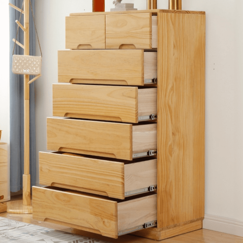 Modern Natural Wood Vertical Lingerie Chest with 6 Drawers/7 Drawers/5 Drawers thumbnail 6