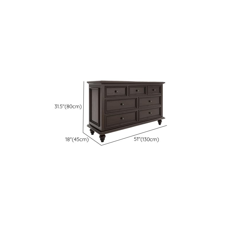Classic Cocoa Lumber Horizontal/Vertical Console Dresser/Lingerie Chest/Bachelor Chest with 9 Drawers/7 Drawers/6 Drawers thumbnail 15