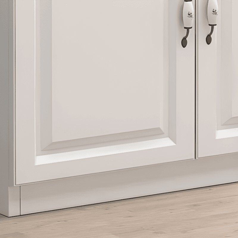 Chalk Sideboard with 4 Drawers, Standard Size, 1 Shelf, Manufactured Wood Countertop, 4 Doors, and Self-supporting Design thumbnail 4