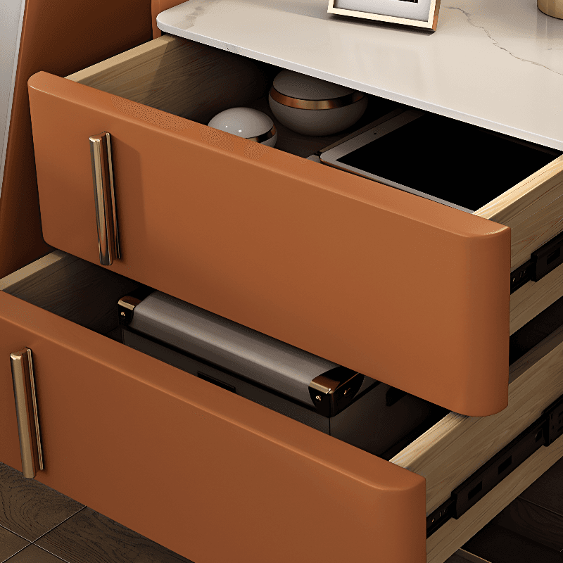 Nightstand With Drawer Organization with Leg, 2 Drawers and Stone Counter Top in a Casual Style thumbnail 15