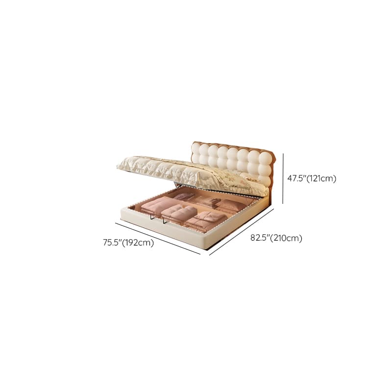 Storage Included Panel Bed with 3 Storage Boxes, Steel Frame, Stitch-tufted Design, and Sponge Upholstery thumbnail 13