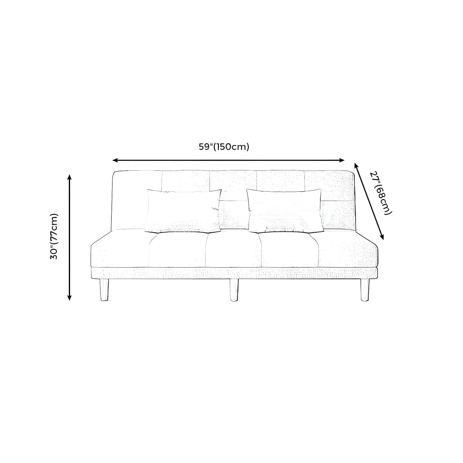 Contemporary Armless Standard Sofa Bed Dual Purpose Sofa for Living Room thumbnail 26