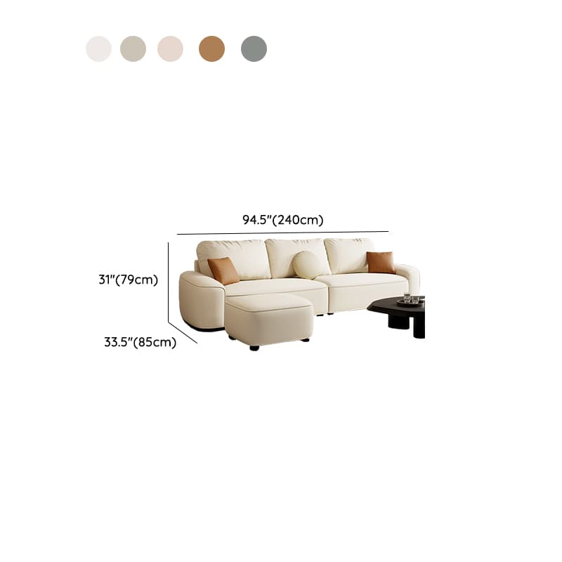 Tear Resistant Standard Sofa in Gray/Ivory/Citrus Color with 5 Pillows thumbnail 13