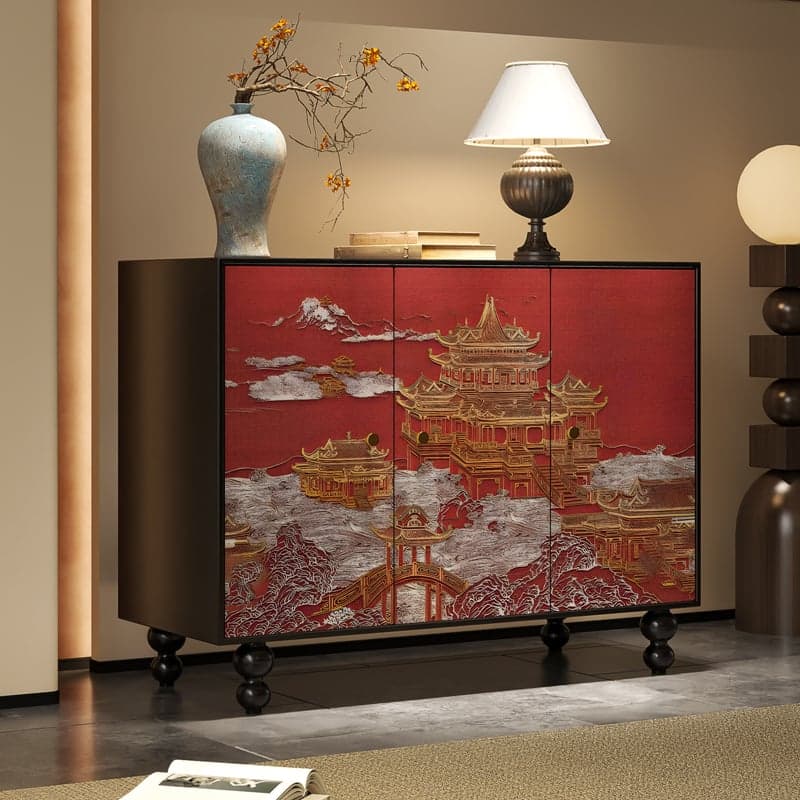 Trendy Rectangle Standalone Accent Cabinet in Ink with Manufactured Wood and Cabinet Knobs thumbnail 7