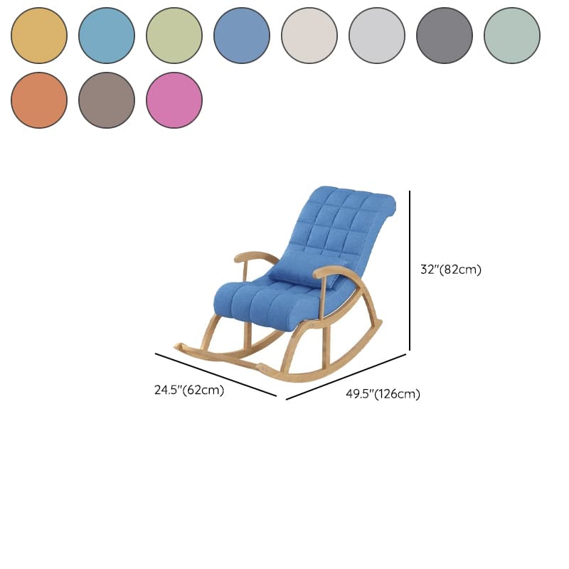 Modern Upholstered Rocking Chair with Track Arms - Comfortable and Stylish Design thumbnail 20