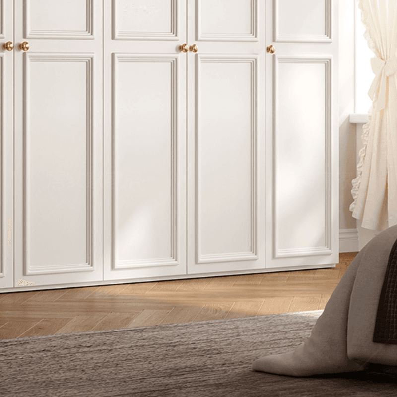 Chalk Modern Wooden Standalone Almirah with Soft Close Drawer, Soft Close Door, and Interior Shelves thumbnail 3