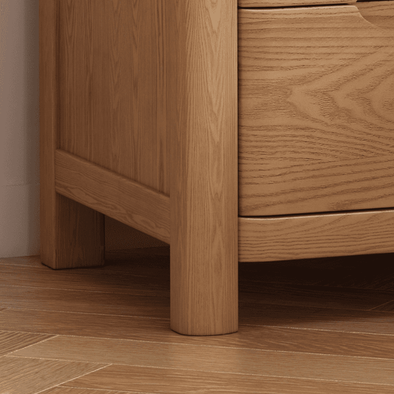 Contemporary Timber Nightstand With Drawer Storage with 2 Drawers/3 Drawers & Leg thumbnail 10