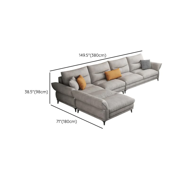 L-Shape/Straight Reversible/Horizontal Sofa Chaise/Sofa with Natural Wood Frame for Seats 5 thumbnail 20