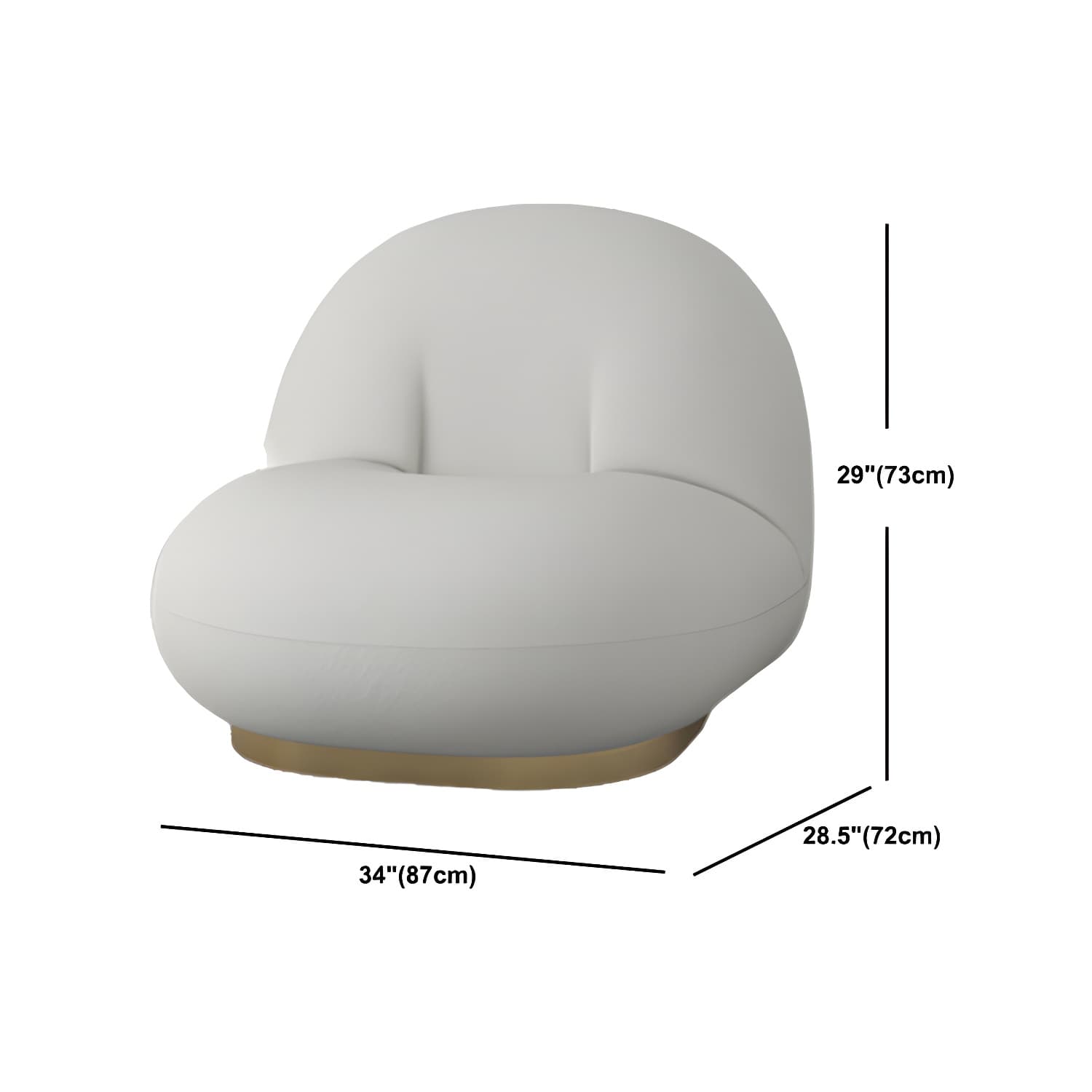 Contemporary Curved Sofa with Tight Back Standard Armless Sofa for Living Room thumbnail 16