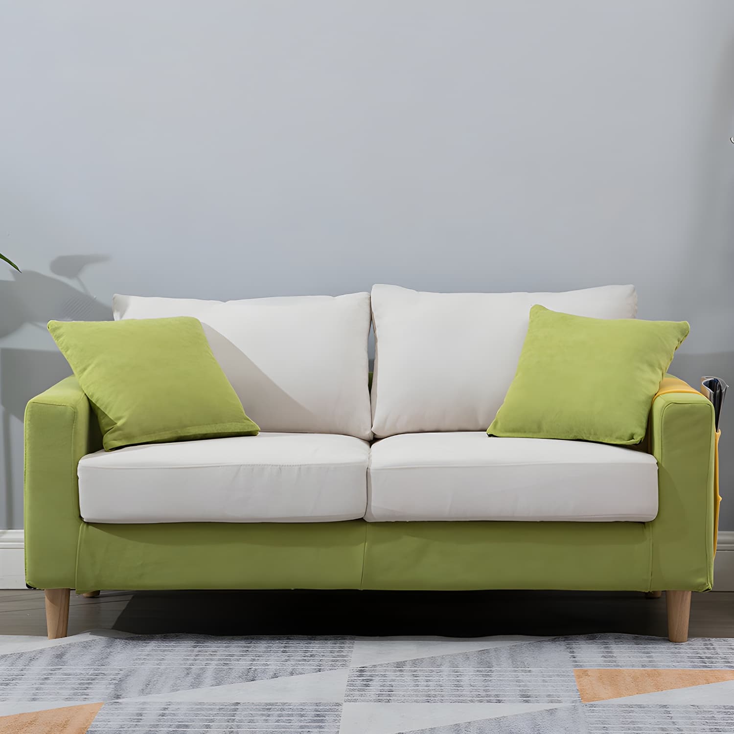 Beige Modern Farmhouse Cushions Standard Sofa 21.65"High Square Arm Sofa thumbnail 12