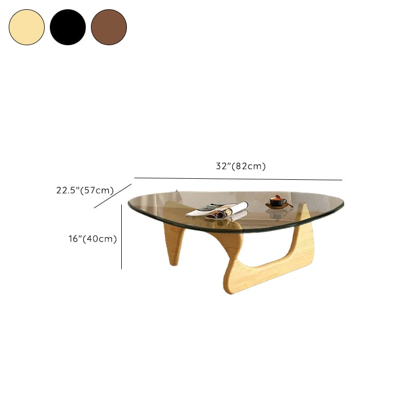 Simplistic Pennels Tempered Glass Single Side Table with Abstract Base Indoor Use thumbnail 22