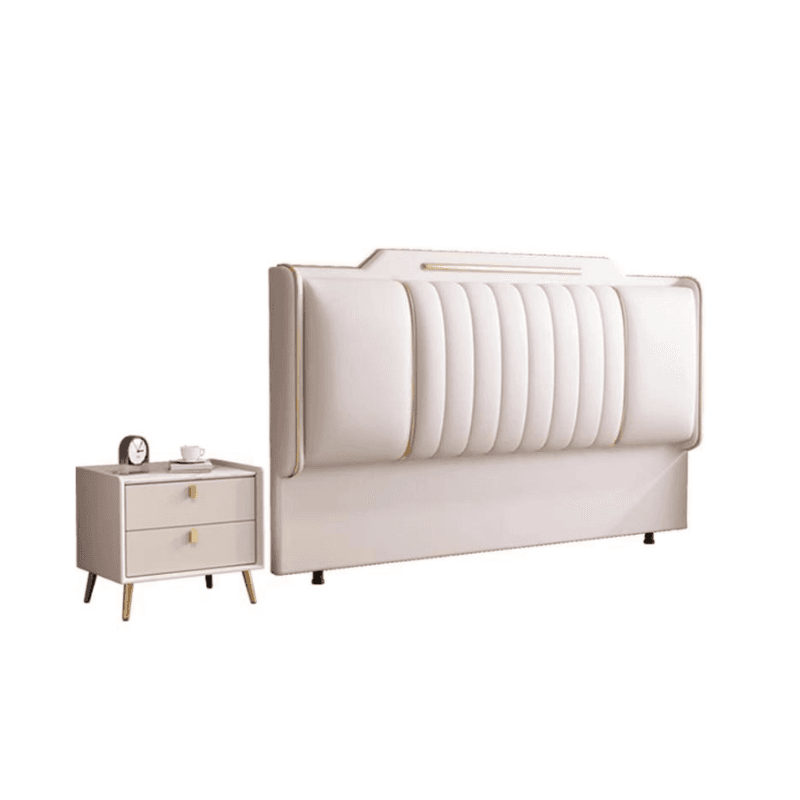 Modish Timber Framed Sponge Filling King(76"W x 80"L)/Queen(60"W x 80"L)/Full(54"W x 75"L) Standard（36-55“） Stepped No Distressing Wingback Headboard thumbnail 13