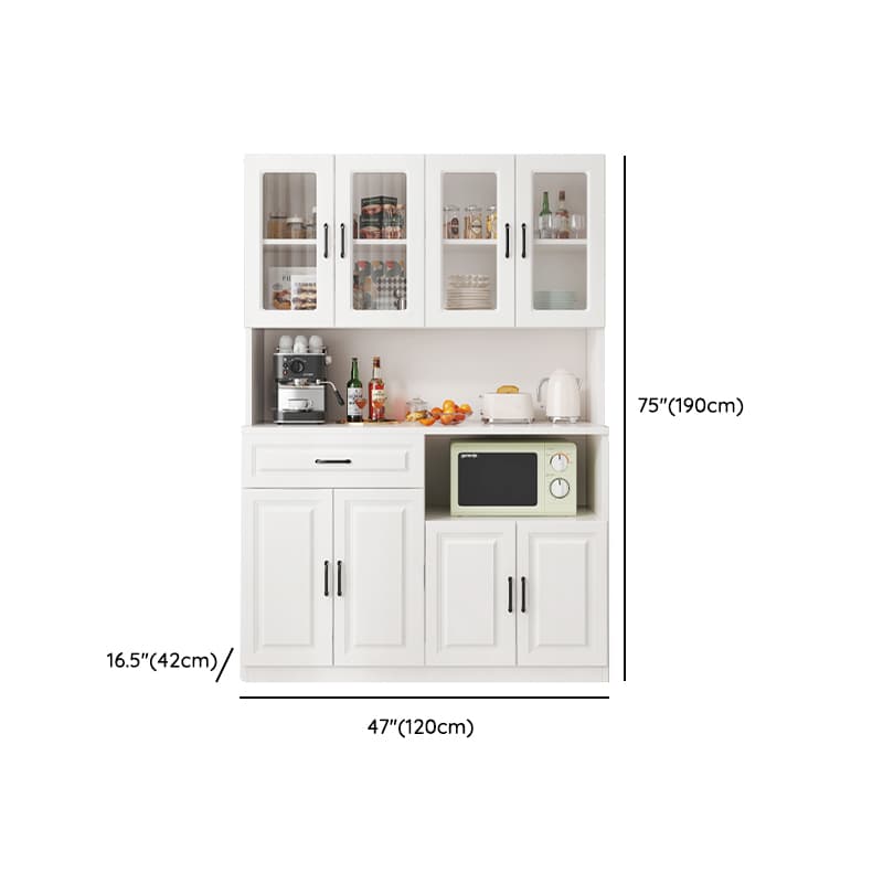 Freestanding Open Kitchen Storage Cabinet with Microwave Shelf, Countertop and Kitchen Appliance Storage for Kitchen in a Modish Style - image 13