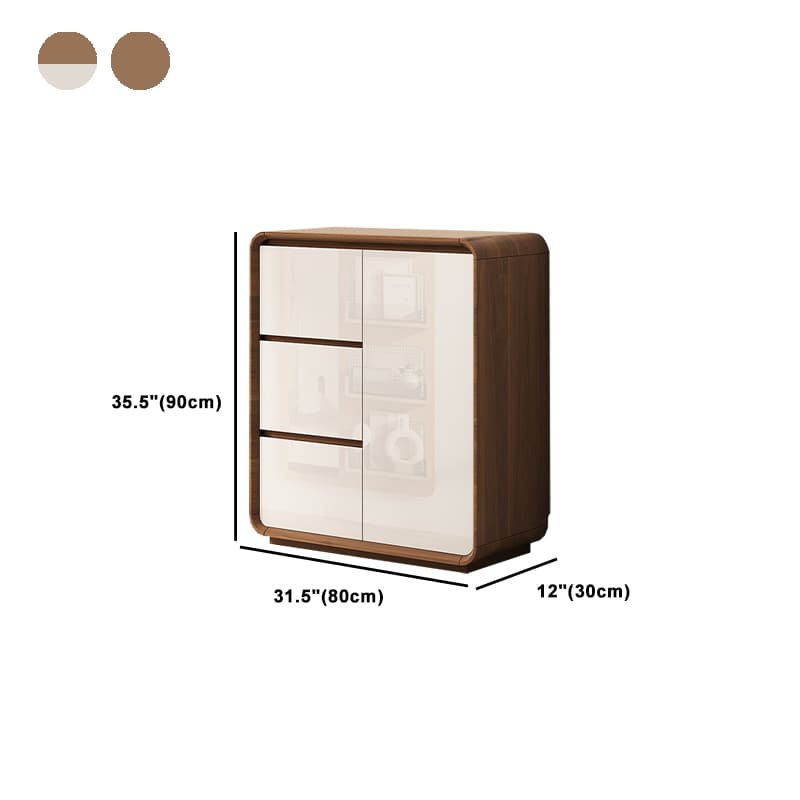 3 Drawers & 2 Doors/3 Doors/1 Door & Two Internal Shelves/Four Internal Shelves Simple Narrow/Standard Flooring Sideboard with Compartment - image 8