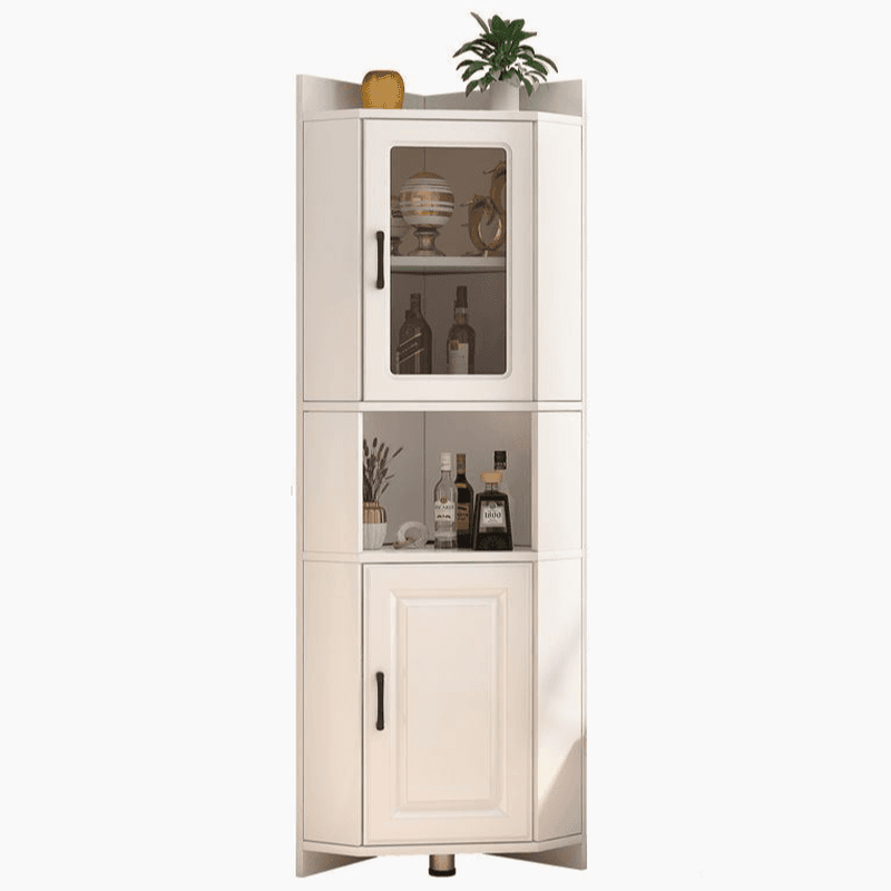 Gray/Wood Grain Unattached Accent Cabinet with Engineered Wood for Living Room thumbnail 9