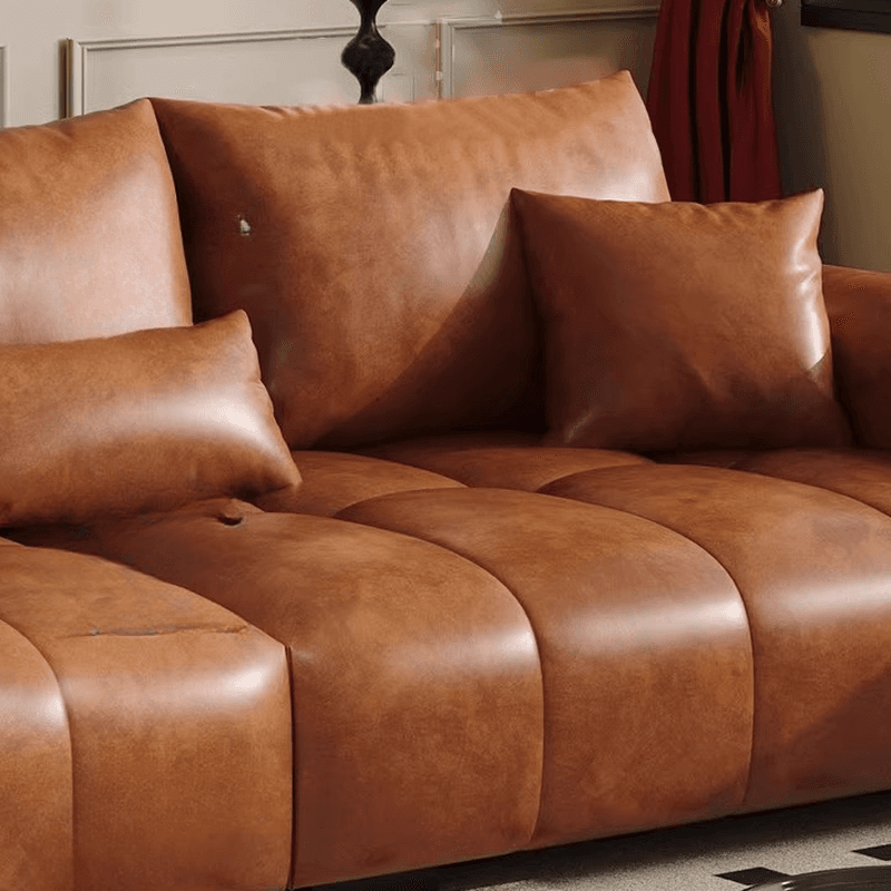 Contemporary Cocoa Standard Sofa Stain Resistant Solid Color with 2 Pillows for 5-seater/Seats 4/3-seater thumbnail 6